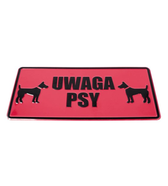 Tablica 14x29 UWAGA PSY - rys. 2 psy