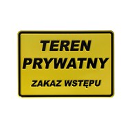 Tablica 14x20 TEREN PRYWATNY Zakaz wstępu