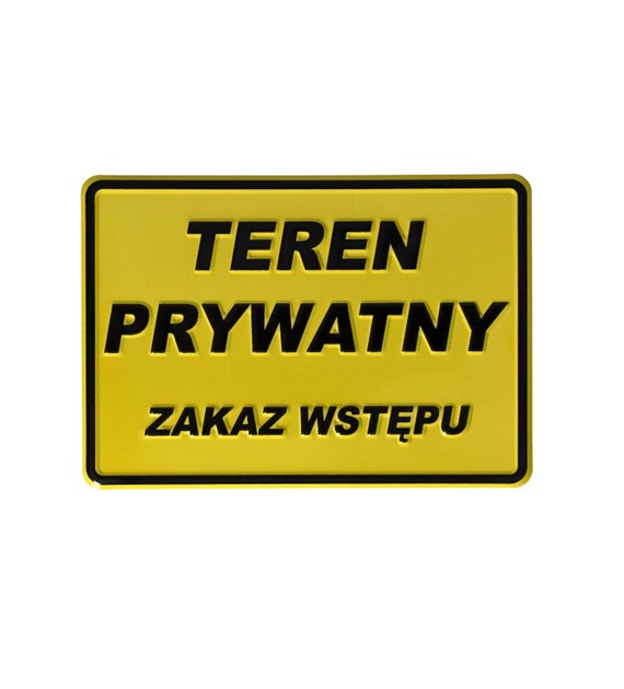 Tablica 14x20 TEREN PRYWATNY Zakaz wstępu