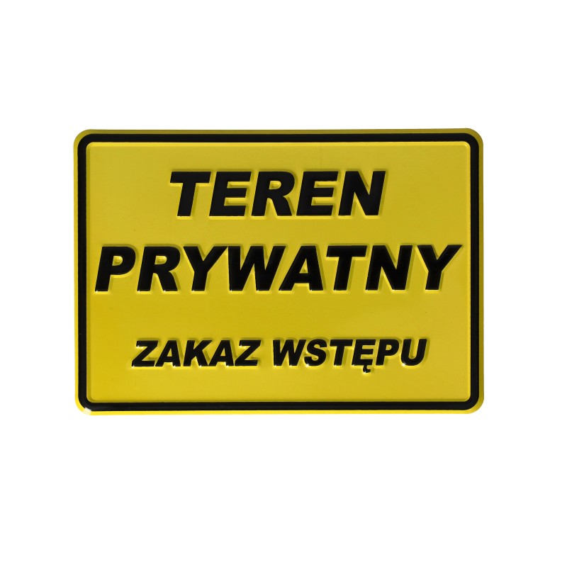 Tablica 14x20 TEREN PRYWATNY Zakaz wstępu