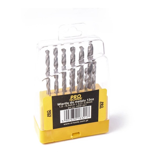 Wiertła do metalu 13cz 1.5-6.5mm HSS PRO-TECHNIK