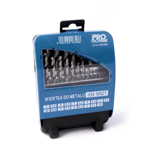 Wiertła do metalu 19cz 1.0-10mm HSS PRO-TECHNIK