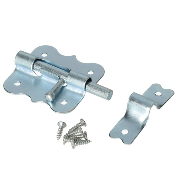Zasuwka uniwersalna  40mm oc srerbr blister+wkręty