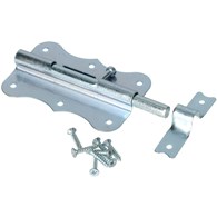 Zasuwka uniwersalna 100mm oc srerbr blister+wkręty